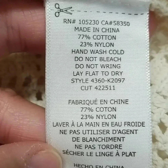 {Joíe} Coachella Amal Crochet Fringe Top in Cream in Size XXS - Picture 12 of 14